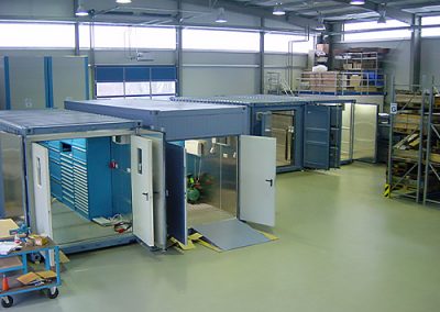 Expansion of the AWB special container in the production hall in Lampertheim