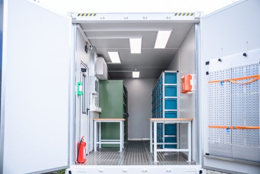 Abb. 3 In Kooperation – mobiler Werkstattcontainer für Urban Air Mobility in 2022