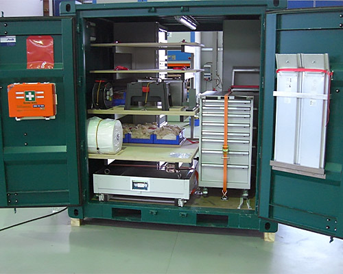 AWB Spezialcontainer in 8″ mit Serviceequipment