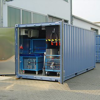 AWB Spezialcontainer fertig bestückt